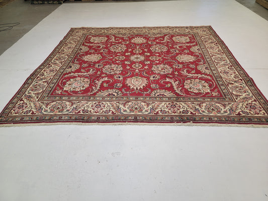 Hand-Knotted Wool Rug Tabriz 10' x 13"