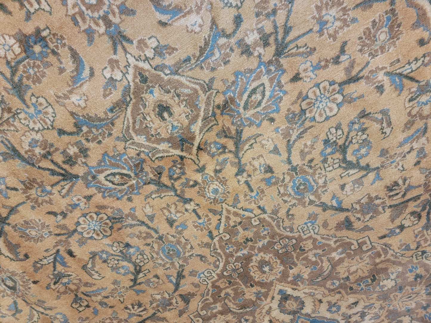 Hand-Knotted Wool Rug Kashan 10' x 14'