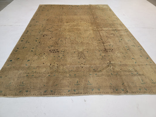 Hand-Knotted Wool Rug Tabriz 9'2" x 12'3"