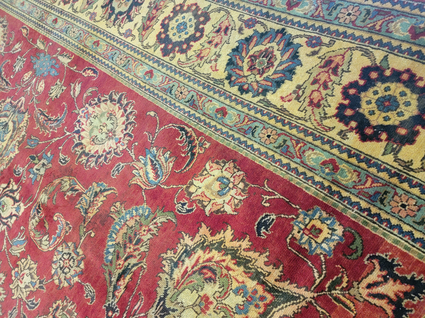 Hand-Knotted Wool Rug Tabriz 9'4"x12'6"