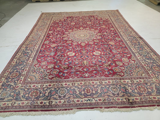 Hand-Knotted Wool Rug Mashad 9'6"x13'3"