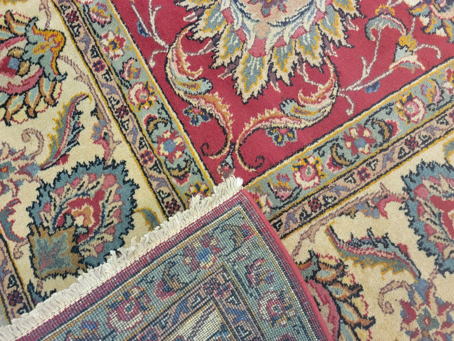 Hand-Knotted Wool Rug Tabriz 9'7"x12'5"