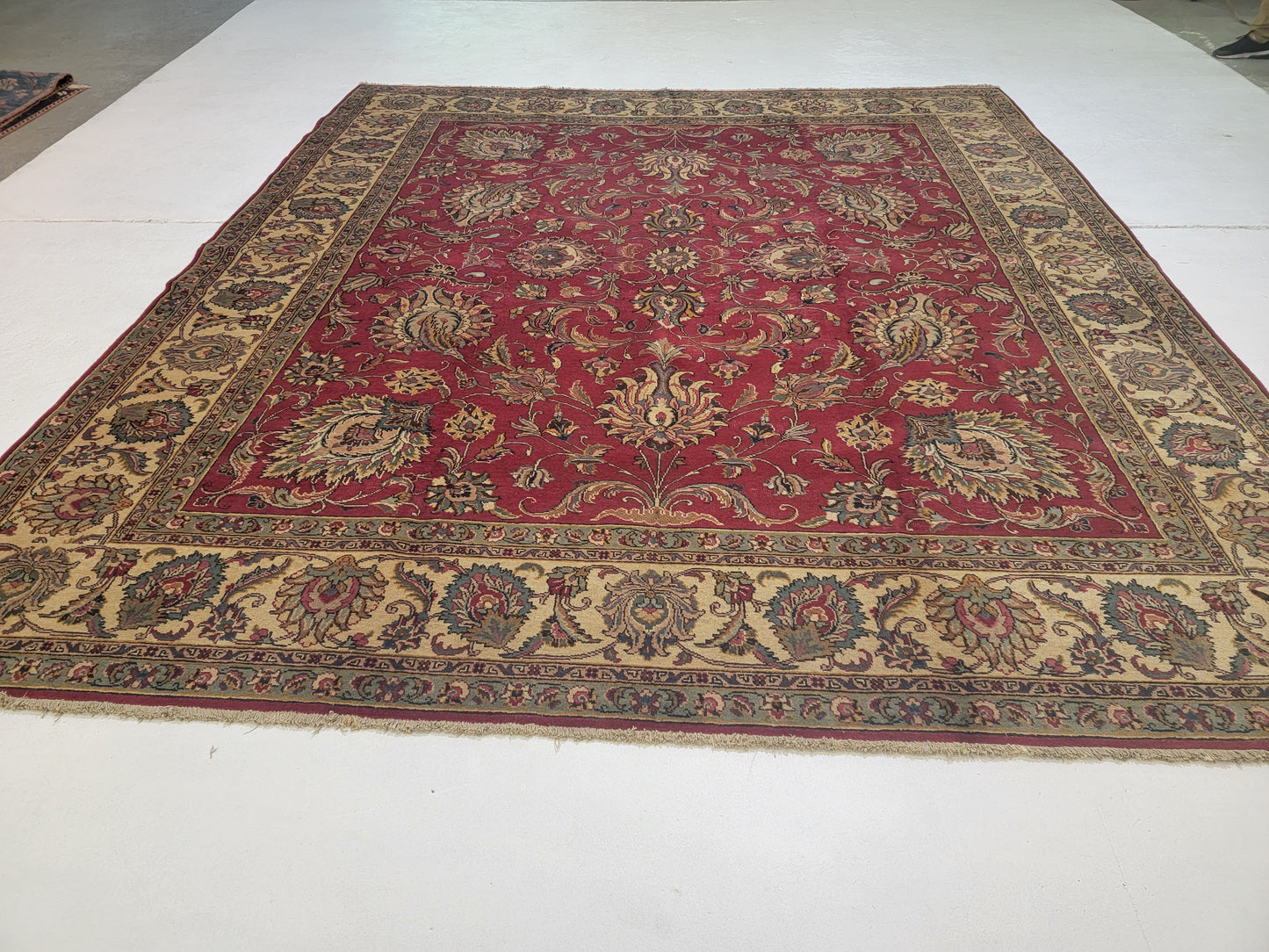 Hand-Knotted Wool Rug Tabriz 9'7"x12'5"