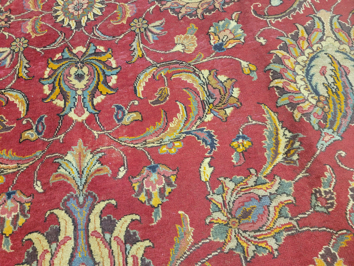 Hand-Knotted Wool Rug Tabriz 9'7"x12'5"