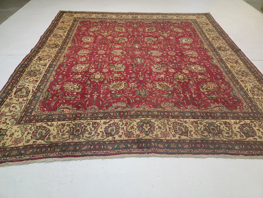 Hand-Knotted Wool Rug Tabriz 9'6"x12'3"