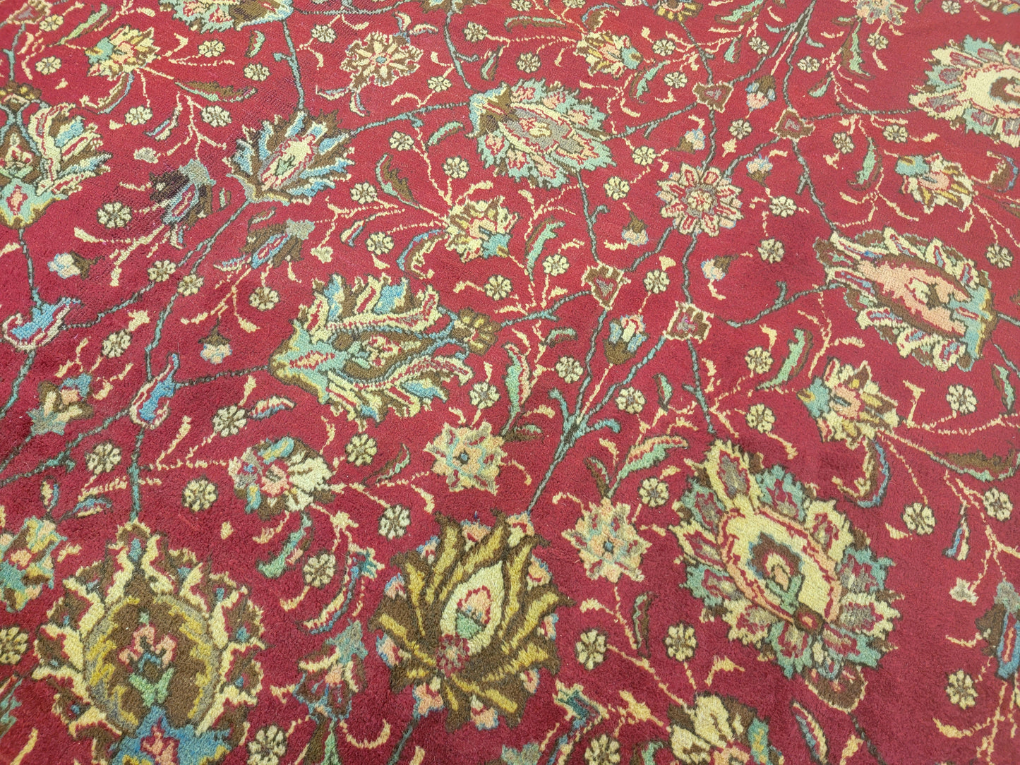 Hand-Knotted Wool Rug Tabriz 9'6"x12'3"