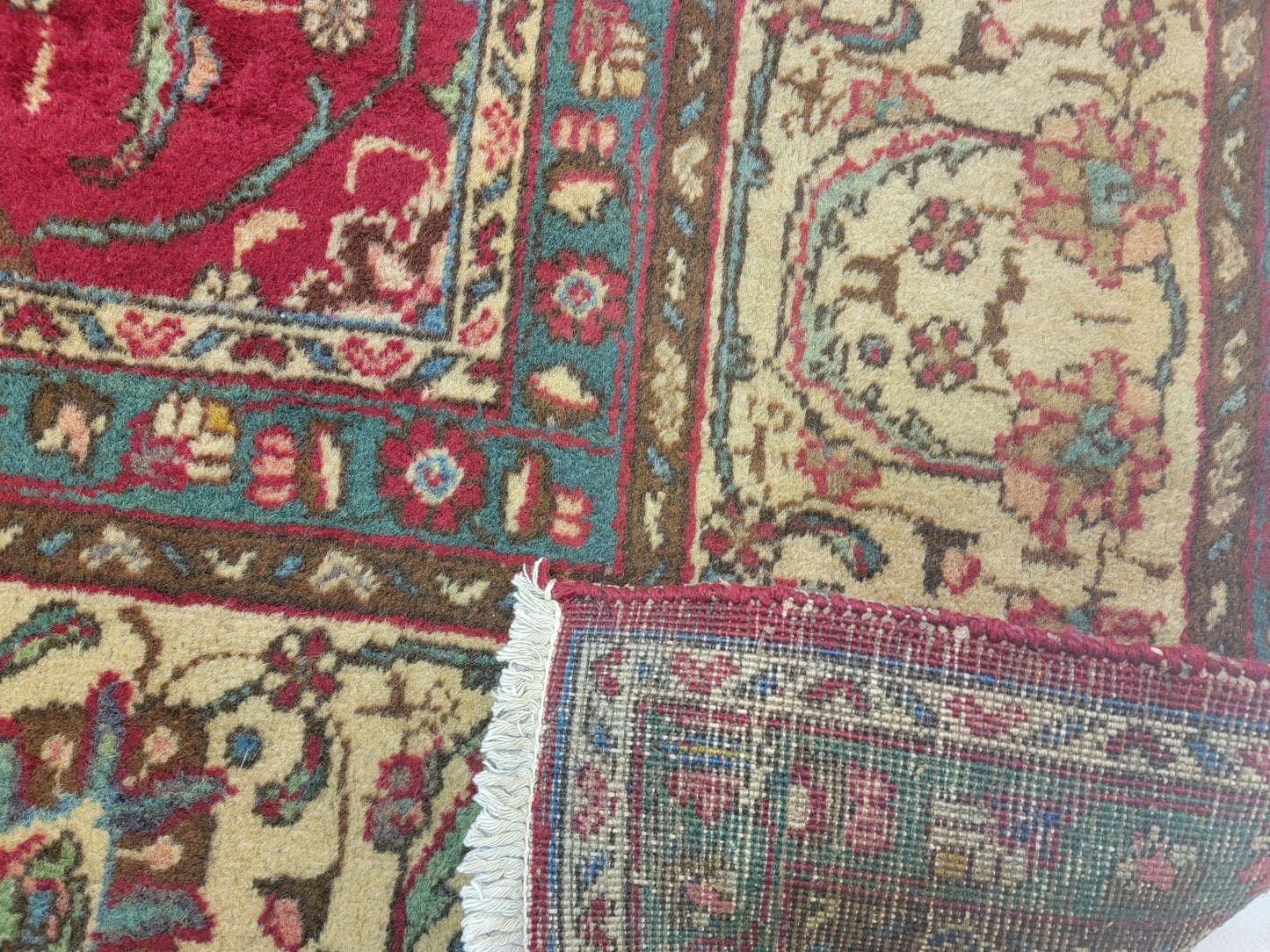 Hand-Knotted Wool Rug Tabriz 9'6"x12'3"