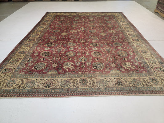 Hand-Knotted Wool Rug Tabriz 9'6" x 12'9"