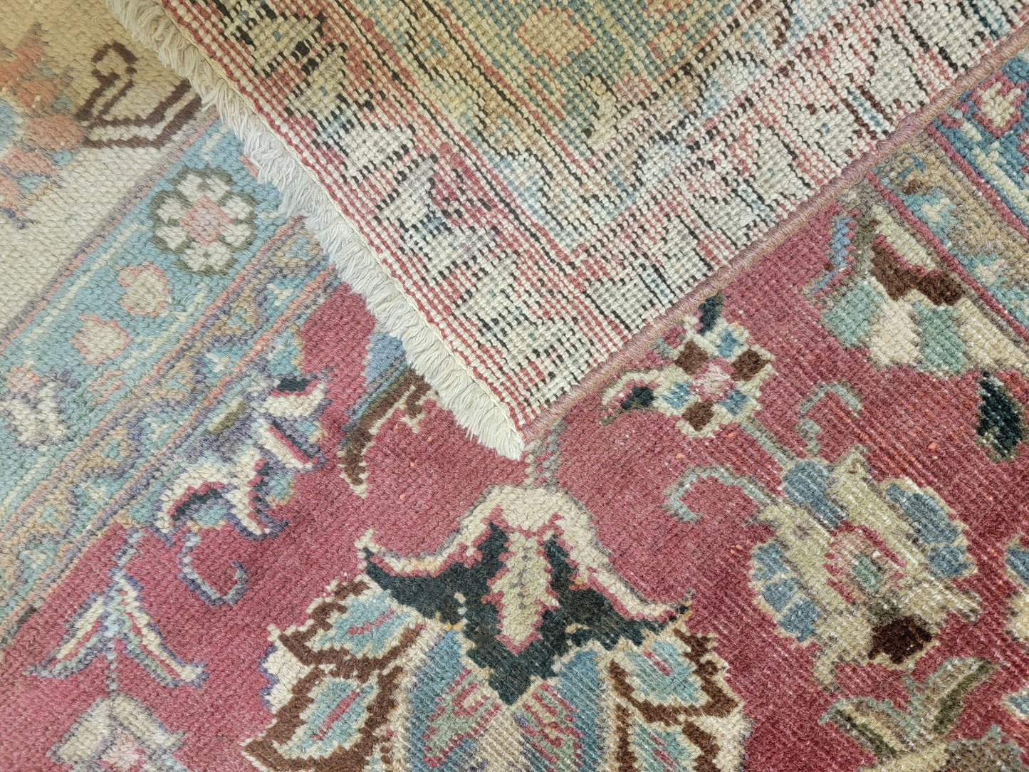 Hand-Knotted Wool Rug Tabriz 9'6" x 12'9"