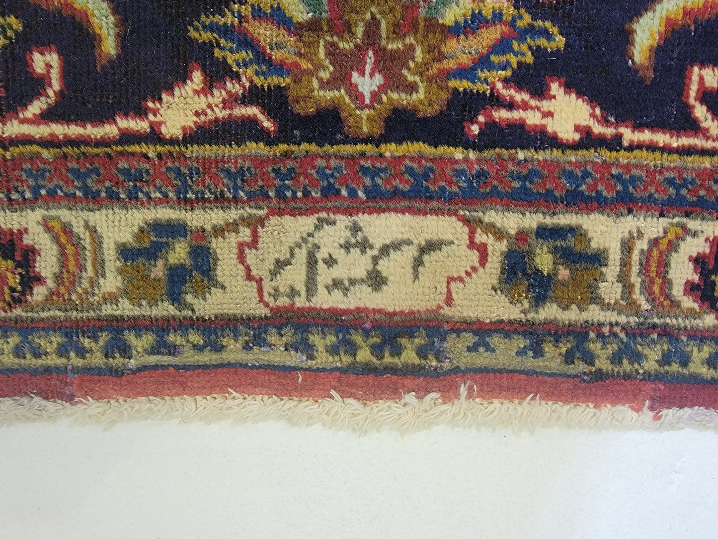 Hand-Knotted Wool Rug Tabriz Allover Design 10 x 13