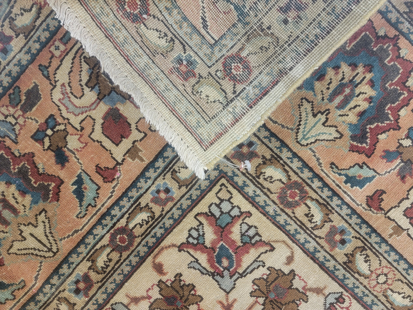 Hand-Knotted Wool Rug Allover Design Tabriz  9'7" x 12'6"