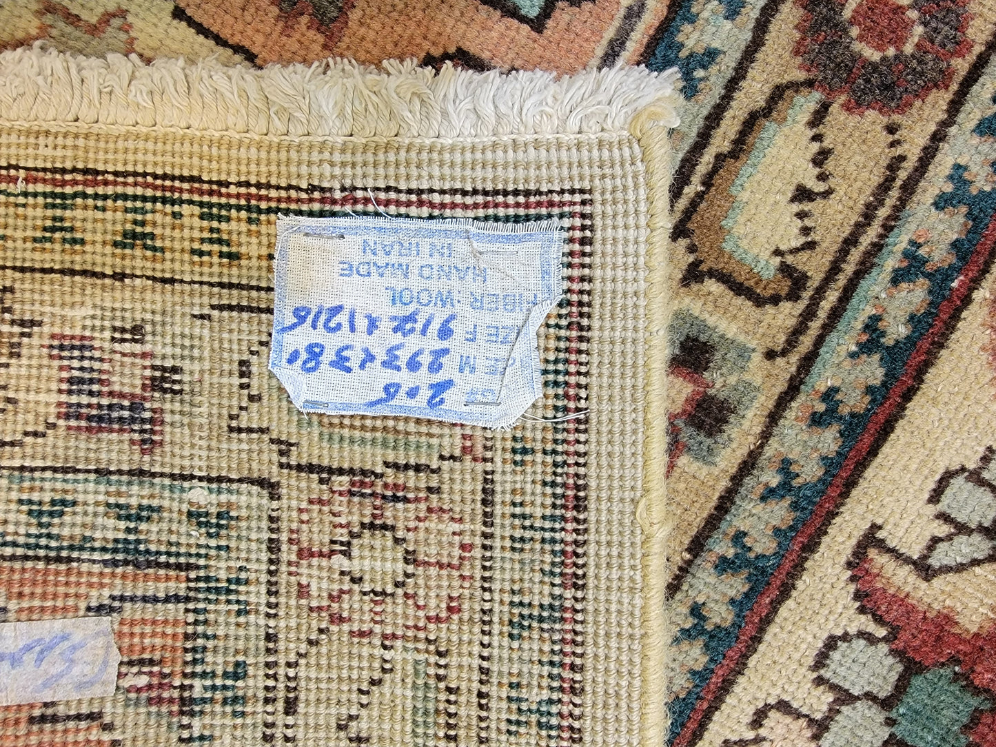 Hand-Knotted Wool Rug Allover Design Tabriz  9'7" x 12'6"