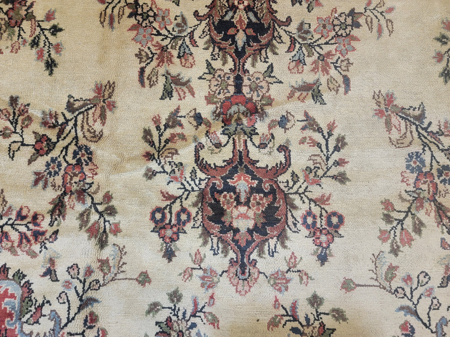 Hand-Knotted Wool Rug Tabriz Allover Design 9'6" x 15'
