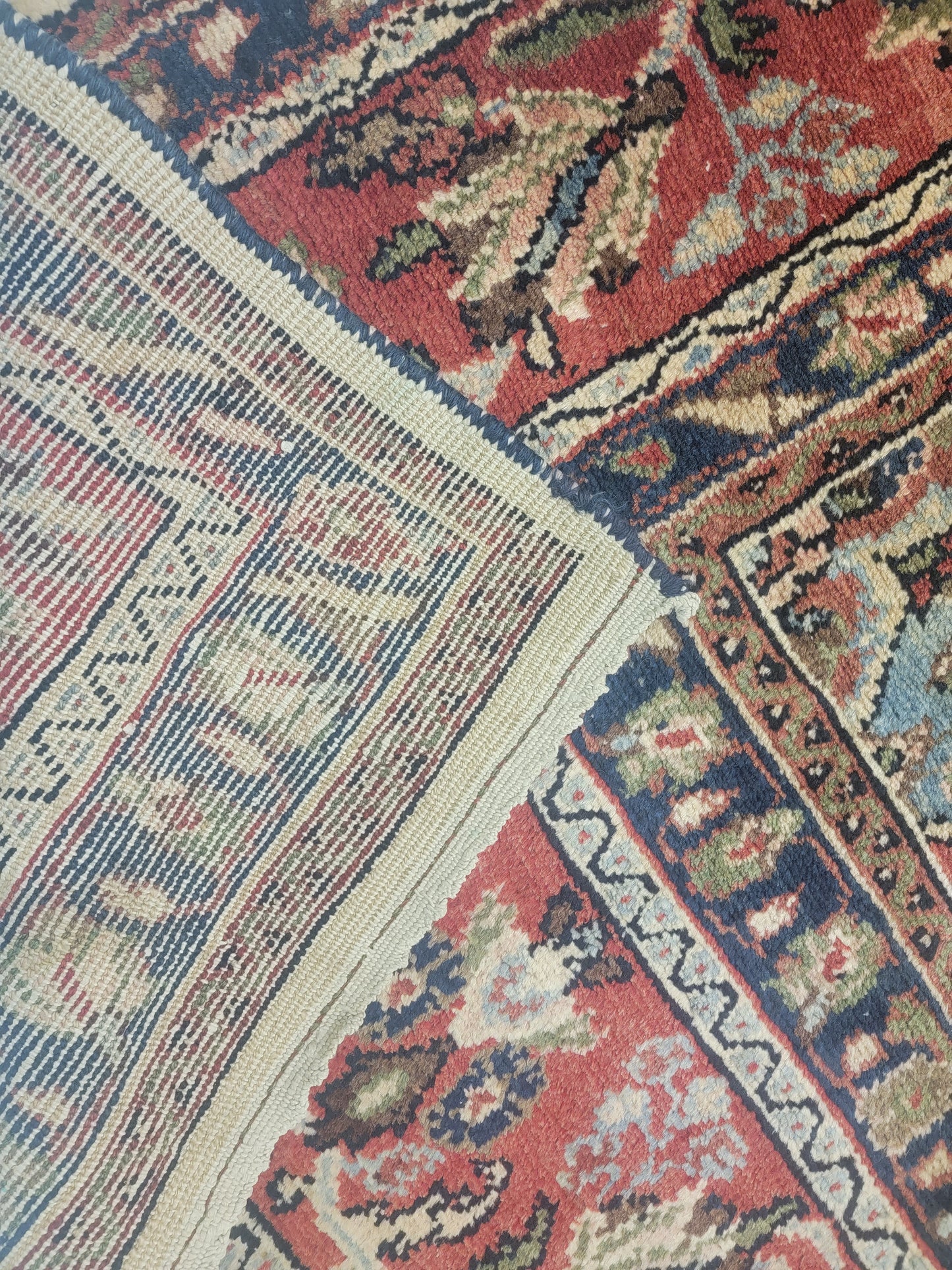 Hand-Knotted Wool Rug Tabriz Allover Design 9'6" x 15'