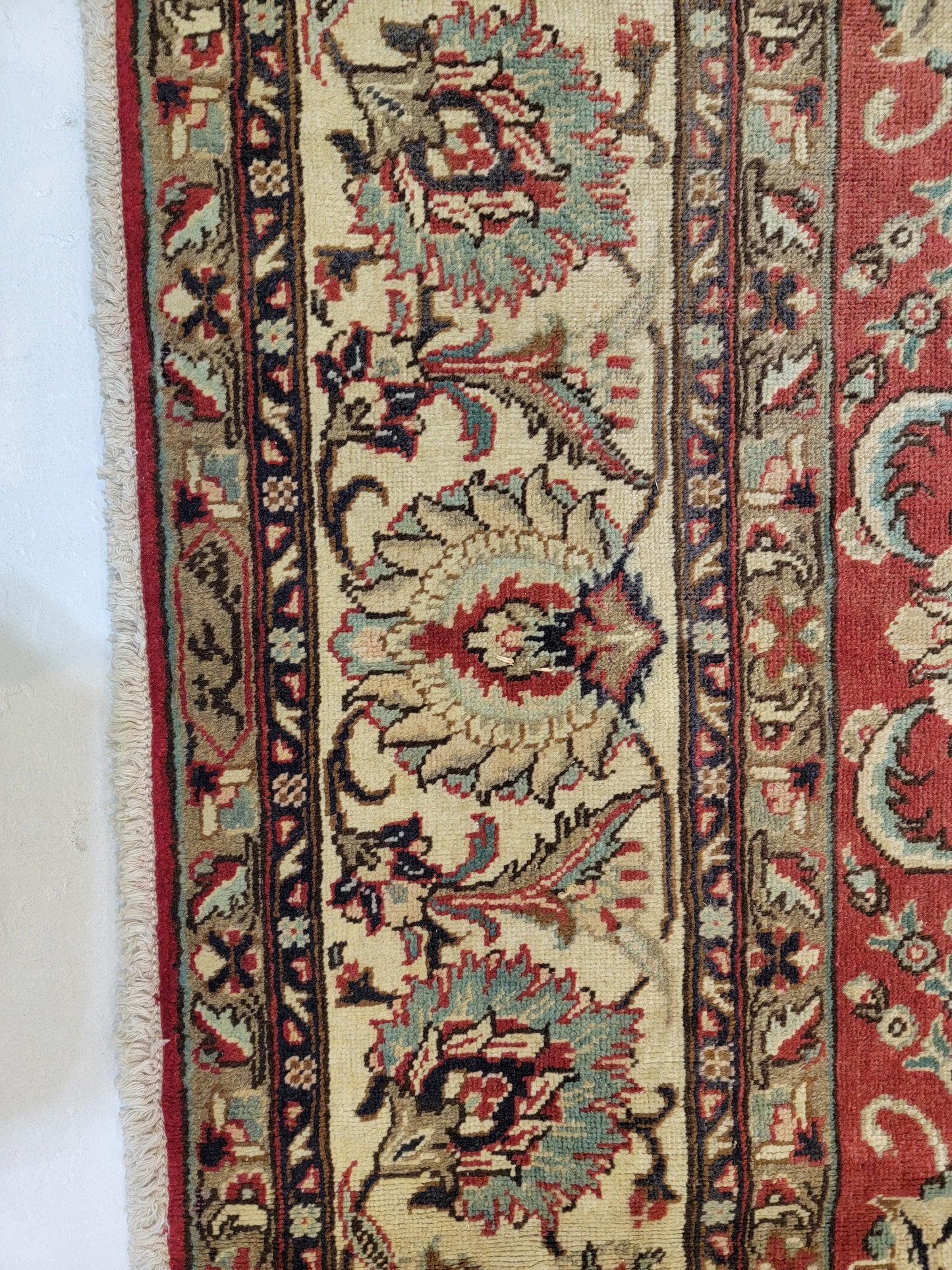 Hand-Knotted Wool Rug persian Tabriz 9'8" x 9'10"