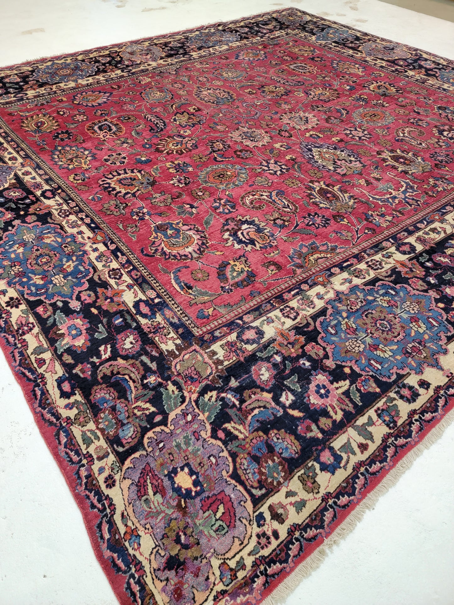 Hand-Knotted Wool Rug Persian Mashad/Khorassan 11'2"x 11'9"