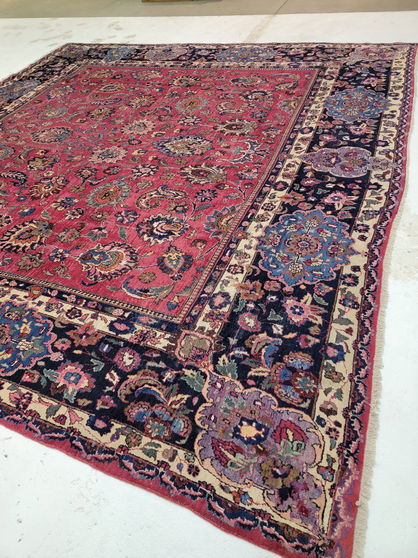 Hand-Knotted Wool Rug Persian Mashad/Khorassan 11'2"x 11'9"
