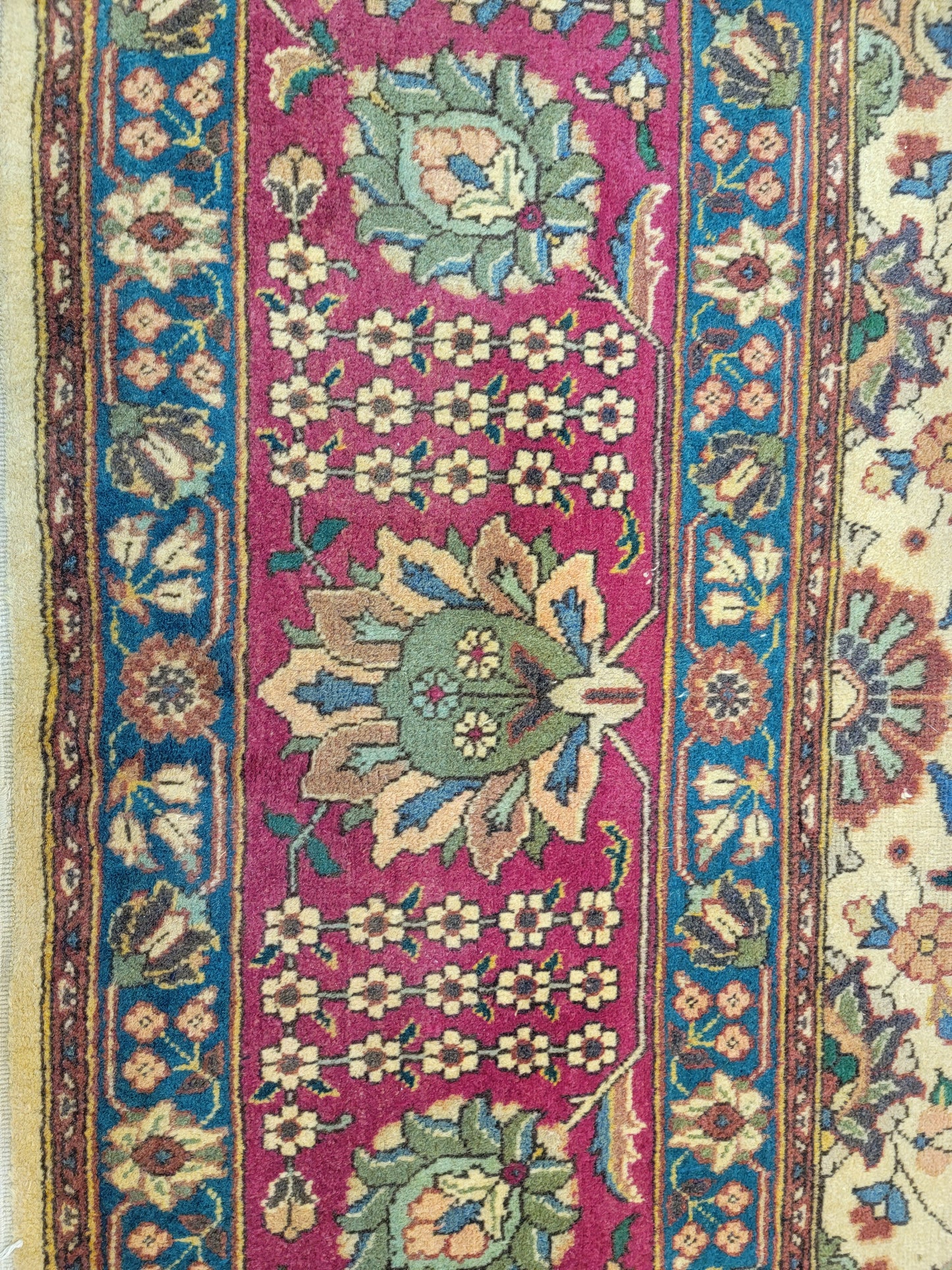 Hand-Knotted Wool Rug Allover Design tabriz 9'8" x 12'10"