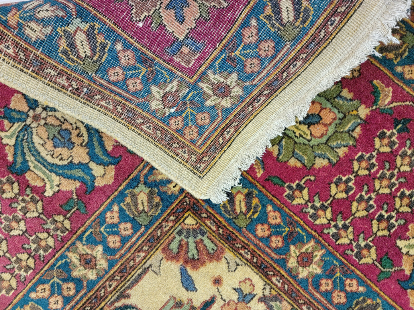 Hand-Knotted Wool Rug Allover Design tabriz 9'8" x 12'10"