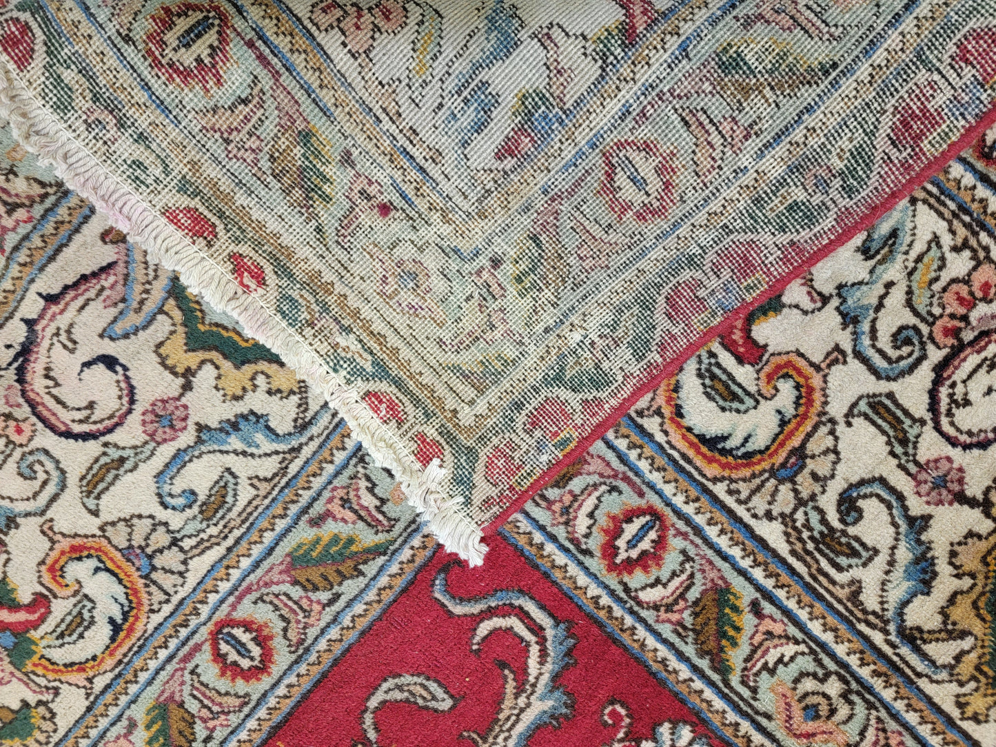 Hand-Knotted Wool Rug Tabriz 11'5" x 13'