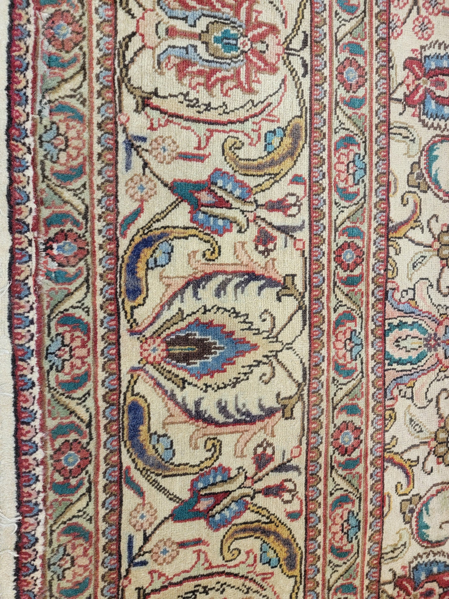 Hand-Knotted Wool Rug Persian Tabriz 9'7" x 12'9"