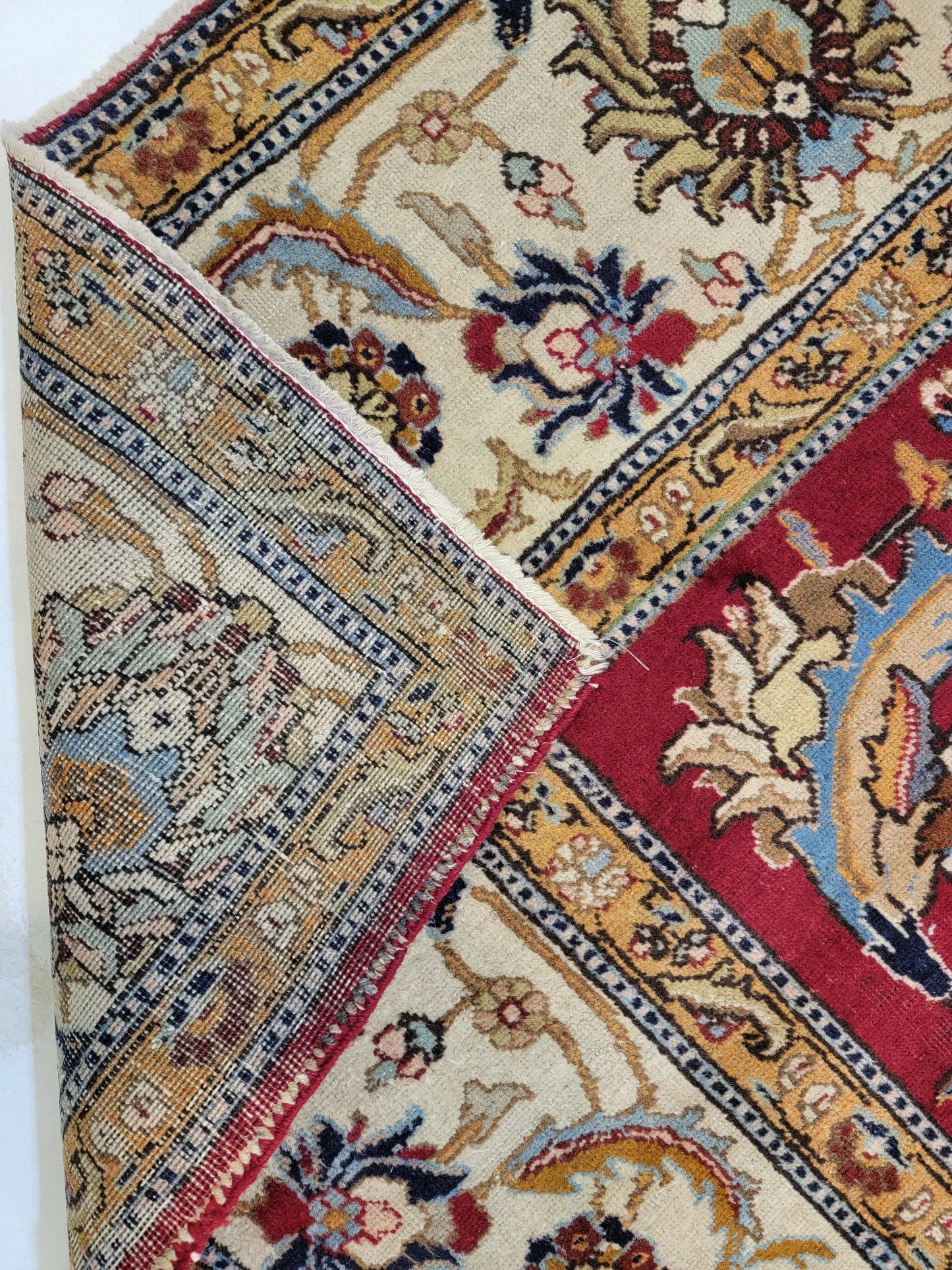 Hand-Knotted Wool Rug Persian Tabriz 9'5" x 12'9"