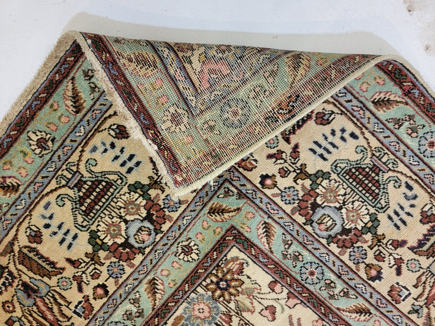 Hand-Knotted Wool Rug Persian Tabriz 9'9" x 12'10"