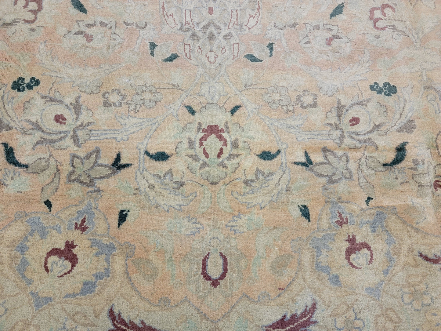 Hand-Knotted Wool Rug Persian Tabriz 8'11" x 13'5"