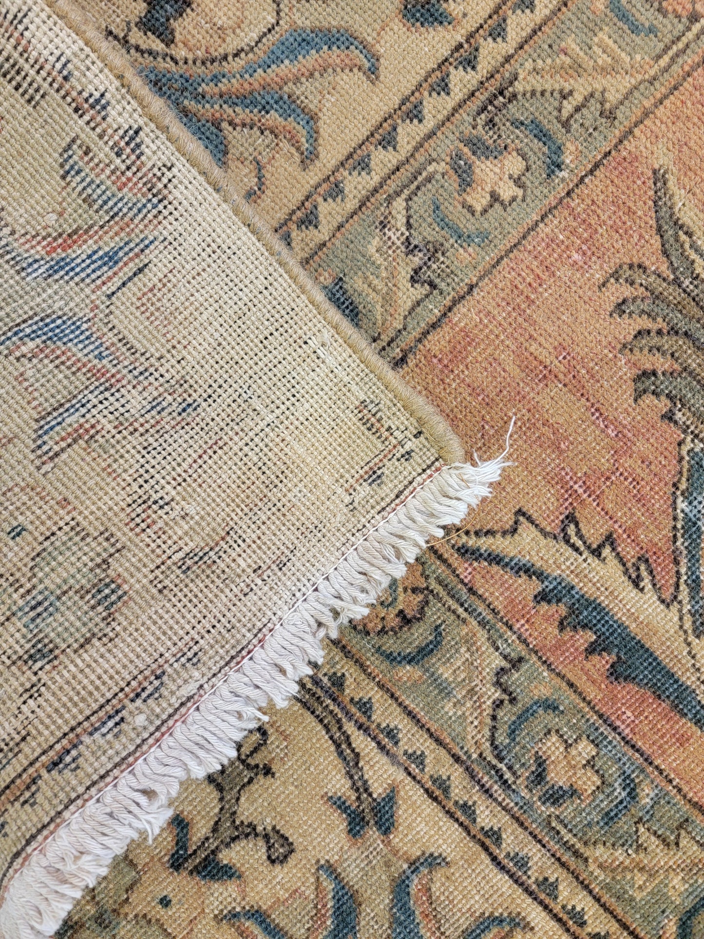 Hand-Knotted Wool Rug Tabriz Shah Abbas design 9'8" x 13'5"