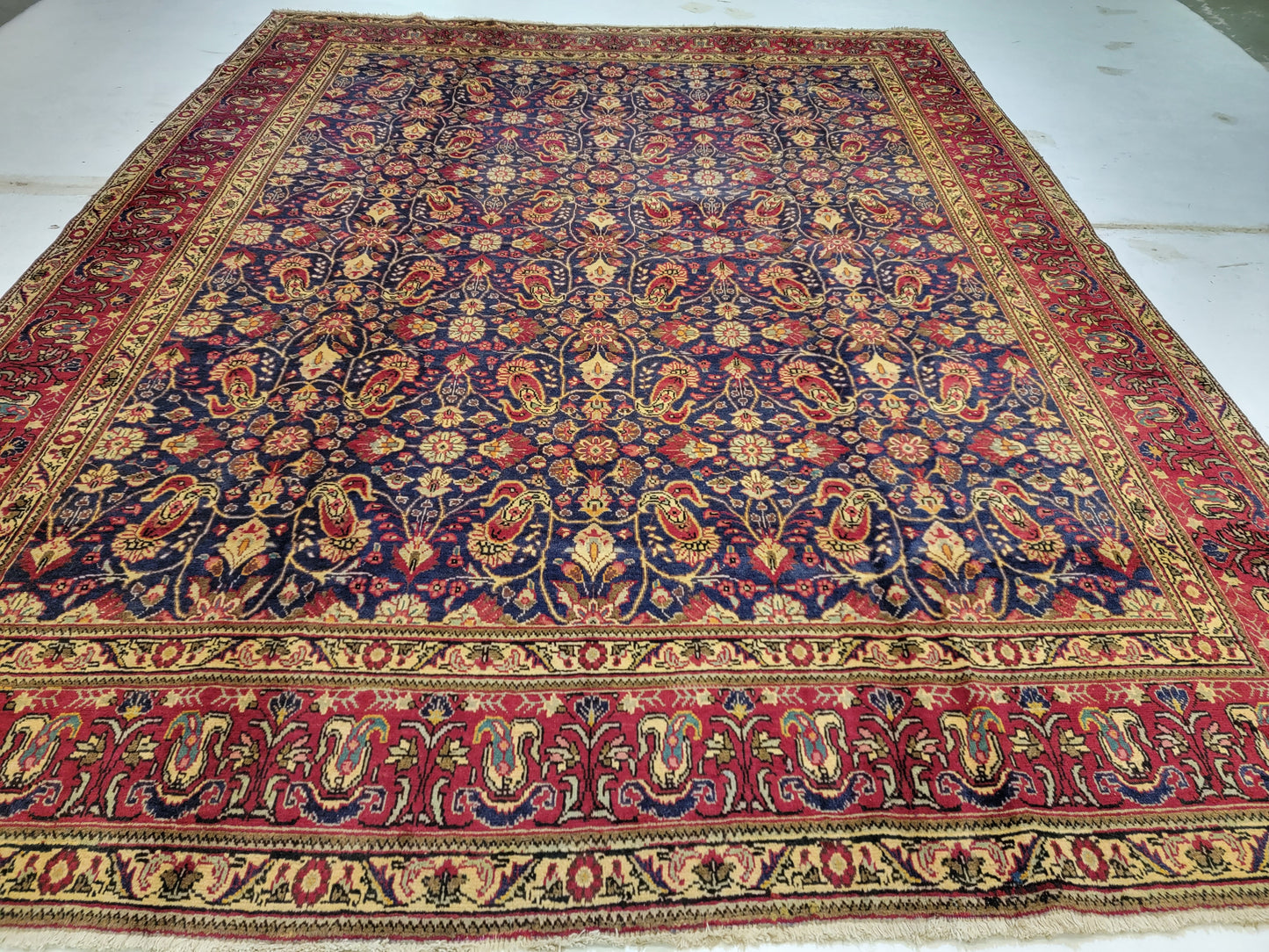 Hand-Knotted Wool Rug Tabriz 10' x 13'