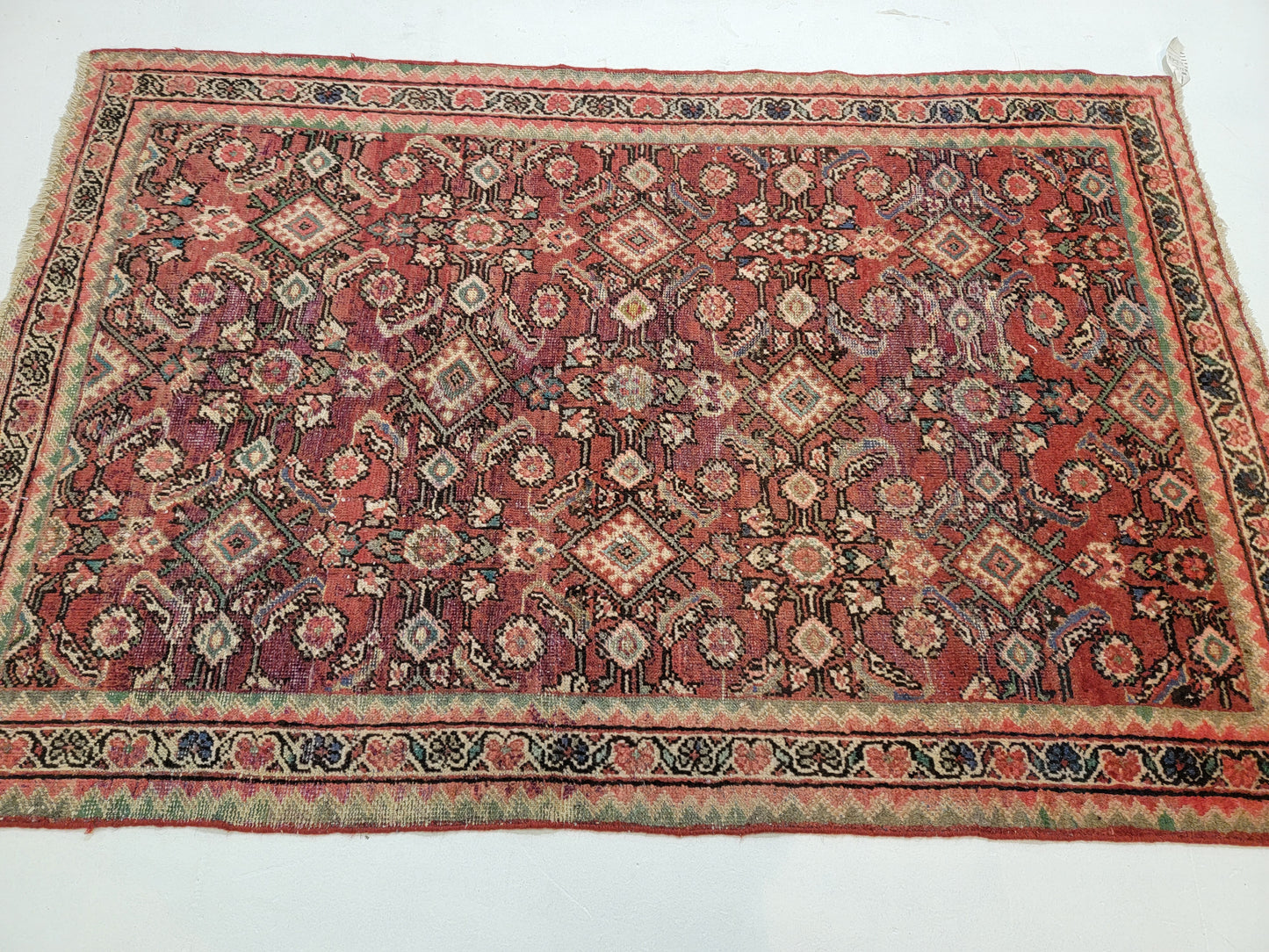 Hand-Knotted Wool Rug Persian Mahal  4'4" x 6'7"