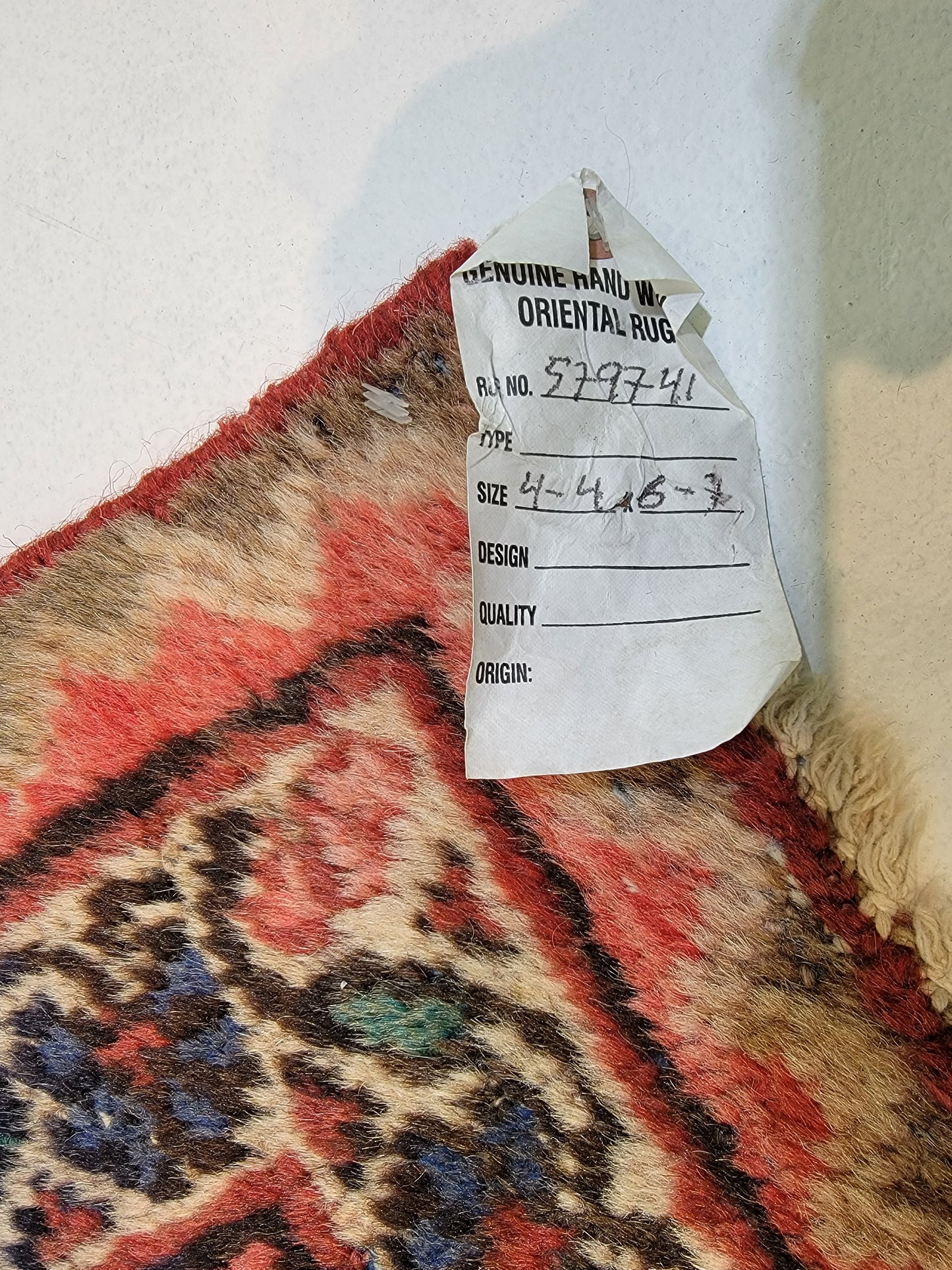 Hand-Knotted Wool Rug Persian Mahal  4'4" x 6'7"