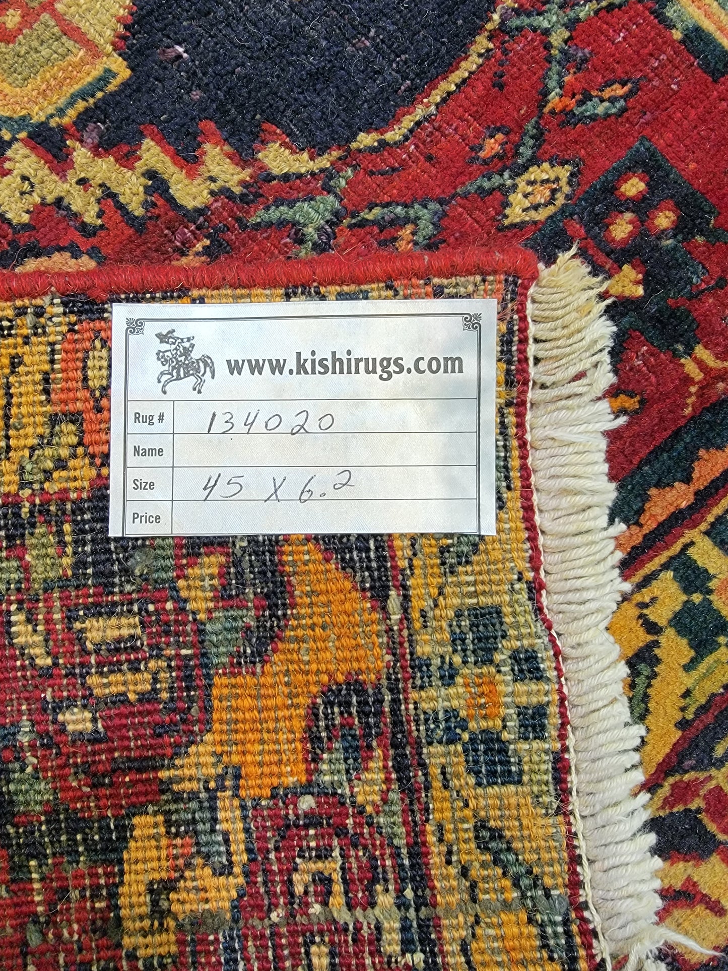 Hand-Knotted Wool Rug Persian Zanjan Nomadic 4'5" x 6'2"