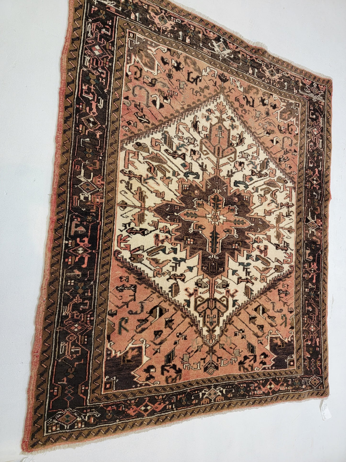Hand-Knotted Wool Persian Heriz 5' x 6'1"