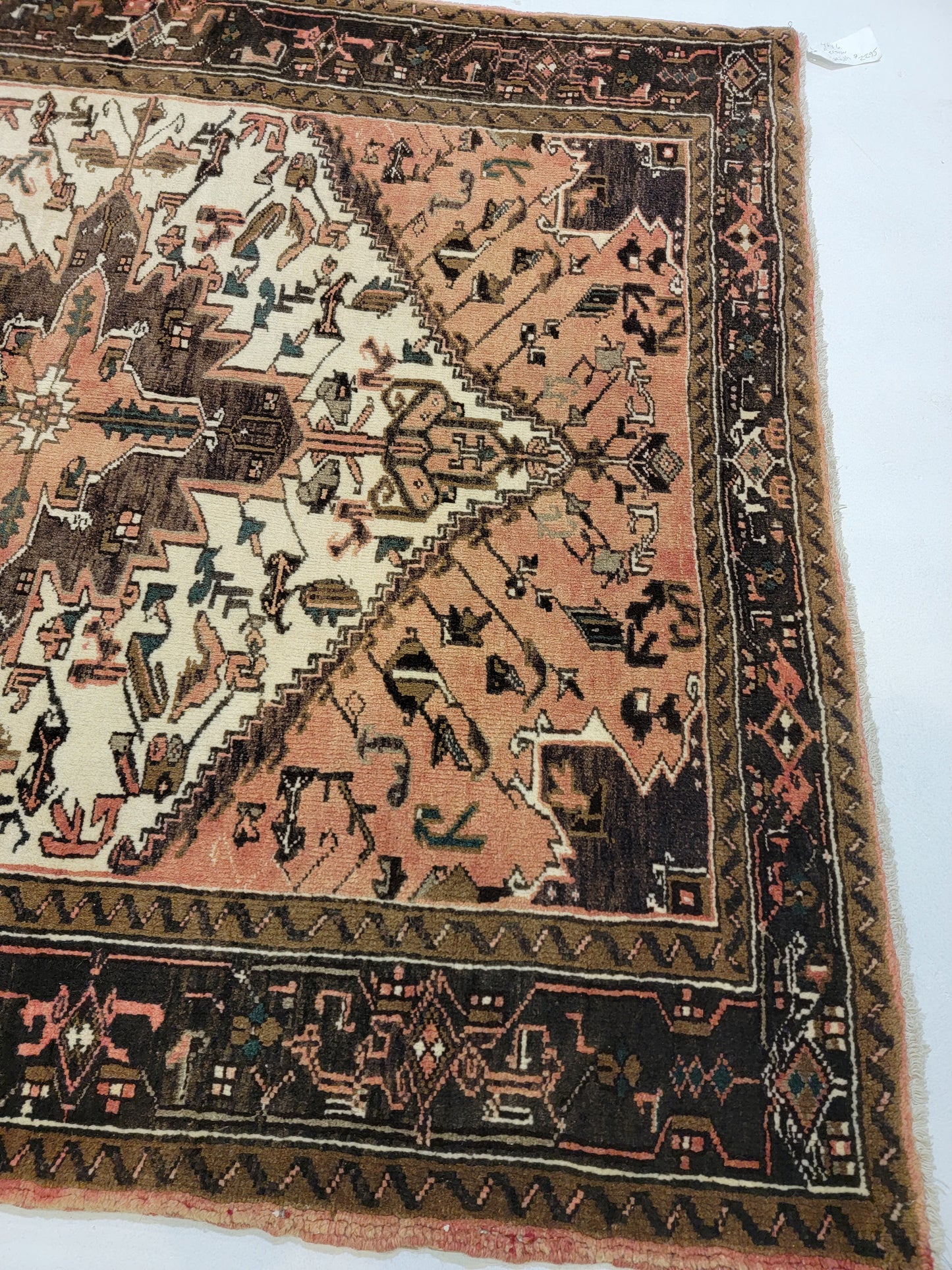 Hand-Knotted Wool Persian Heriz 5' x 6'1"