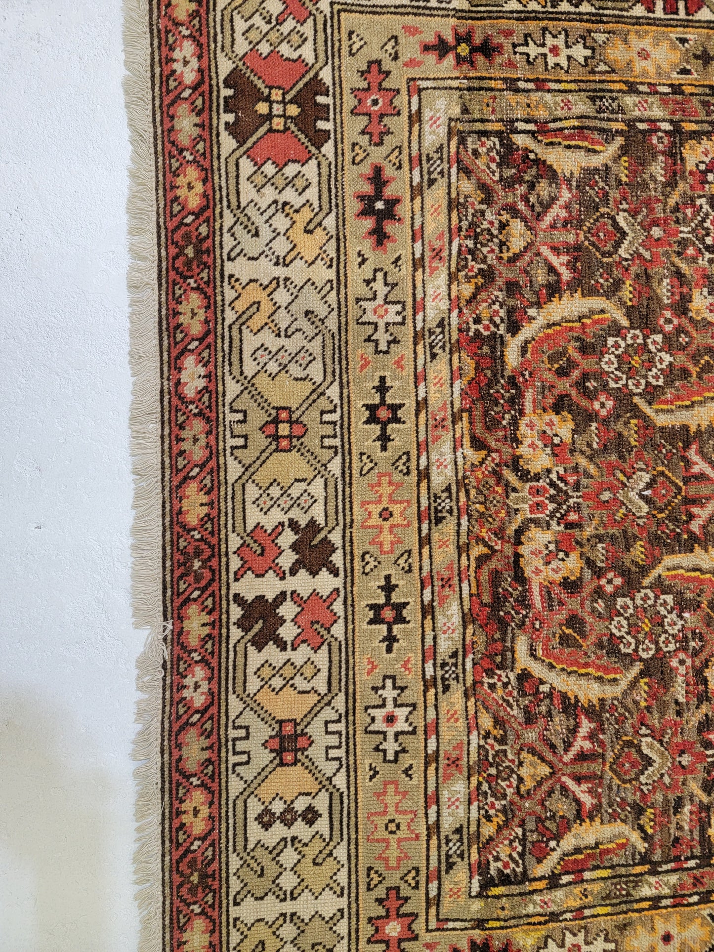 Hand-Knotted Wool Antique Persian malayer 5'3" x 6'2"