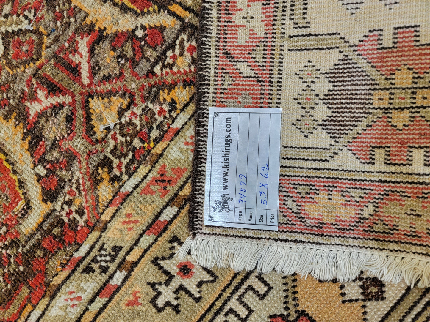 Hand-Knotted Wool Antique Persian malayer 5'3" x 6'2"