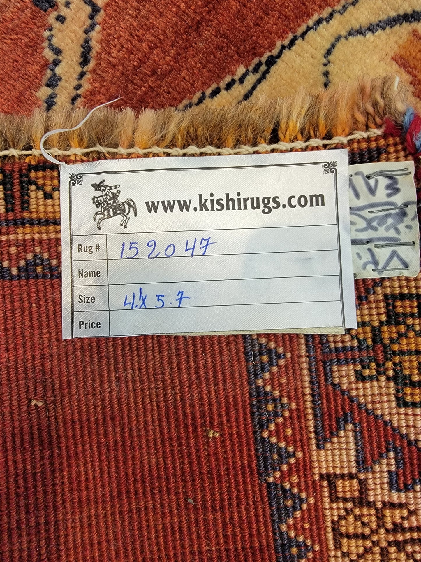 Hand-Knotted Wool Persian Gabbeh Horses 4'1" x 5'7"