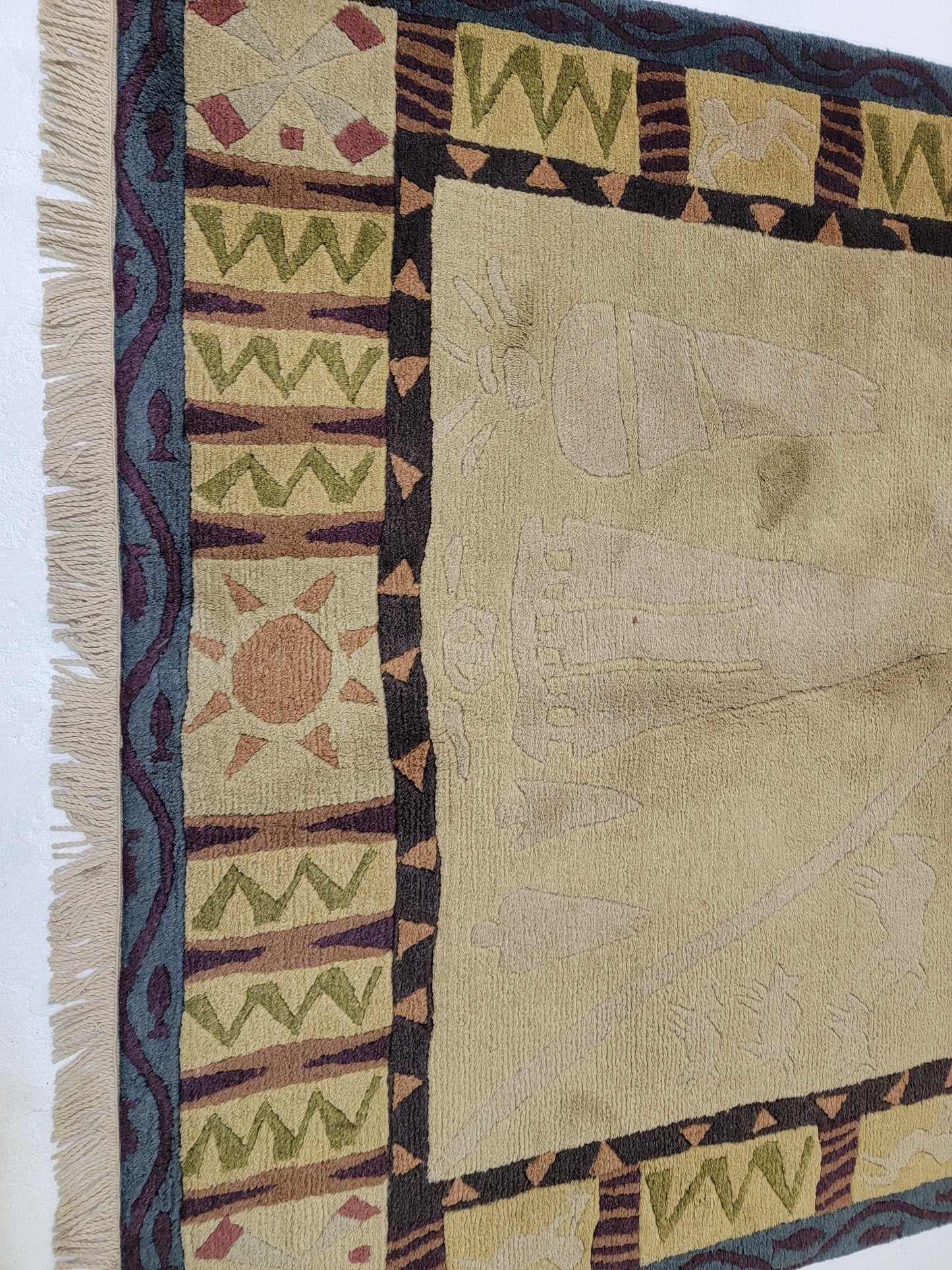 Hand-Knotted Wool Tebetan 4' x 5'10"