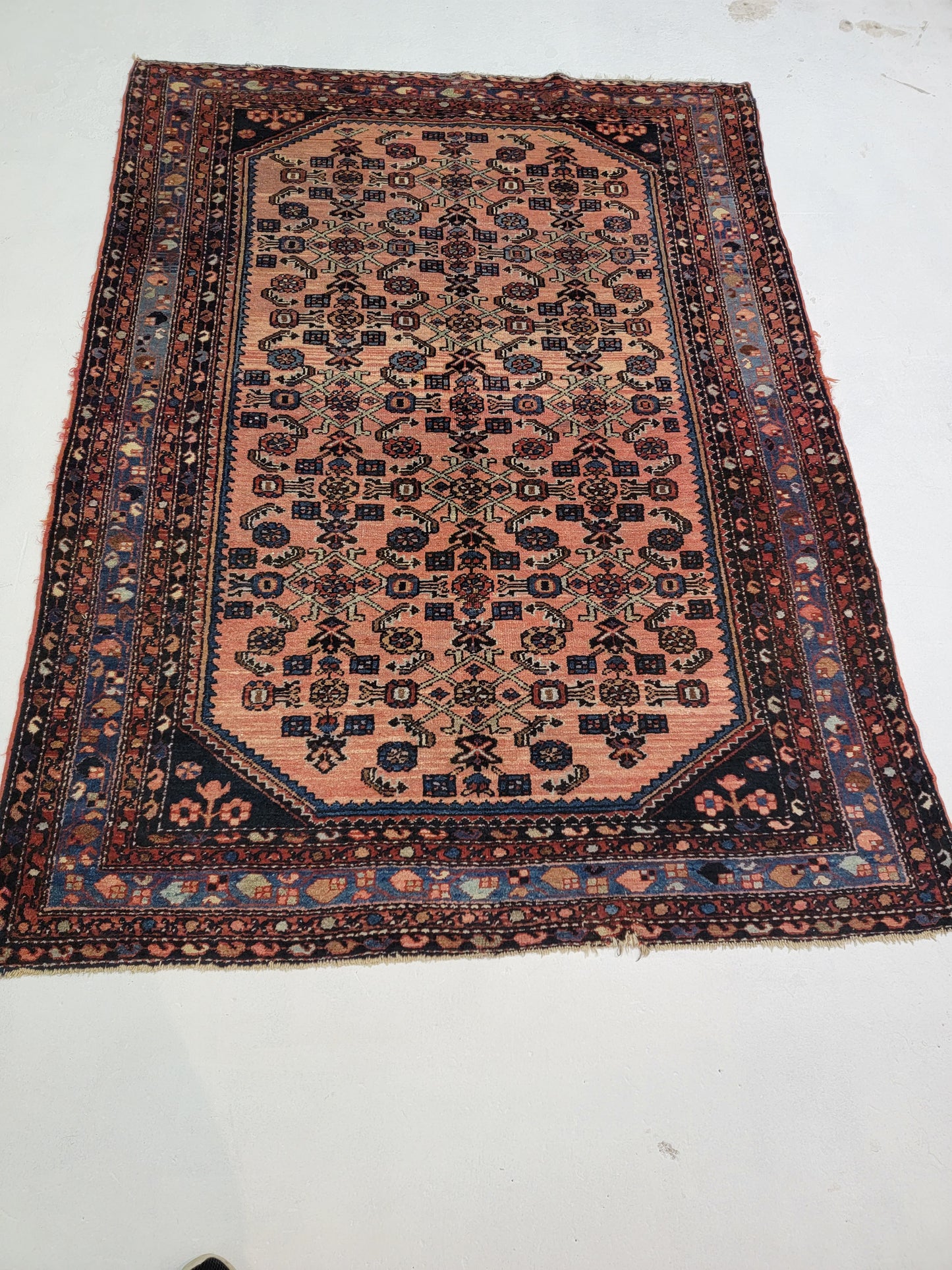 Hand-Knotted Wool Persian Malayer 5' x 6'7"