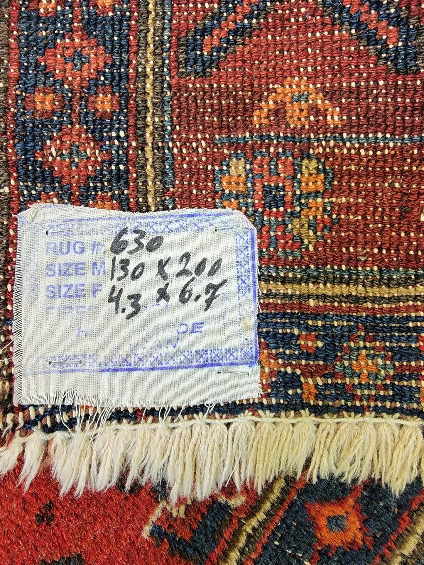 Hand-Knotted Wool Rug Persian Malayer 4'3"x6'7" Allover design