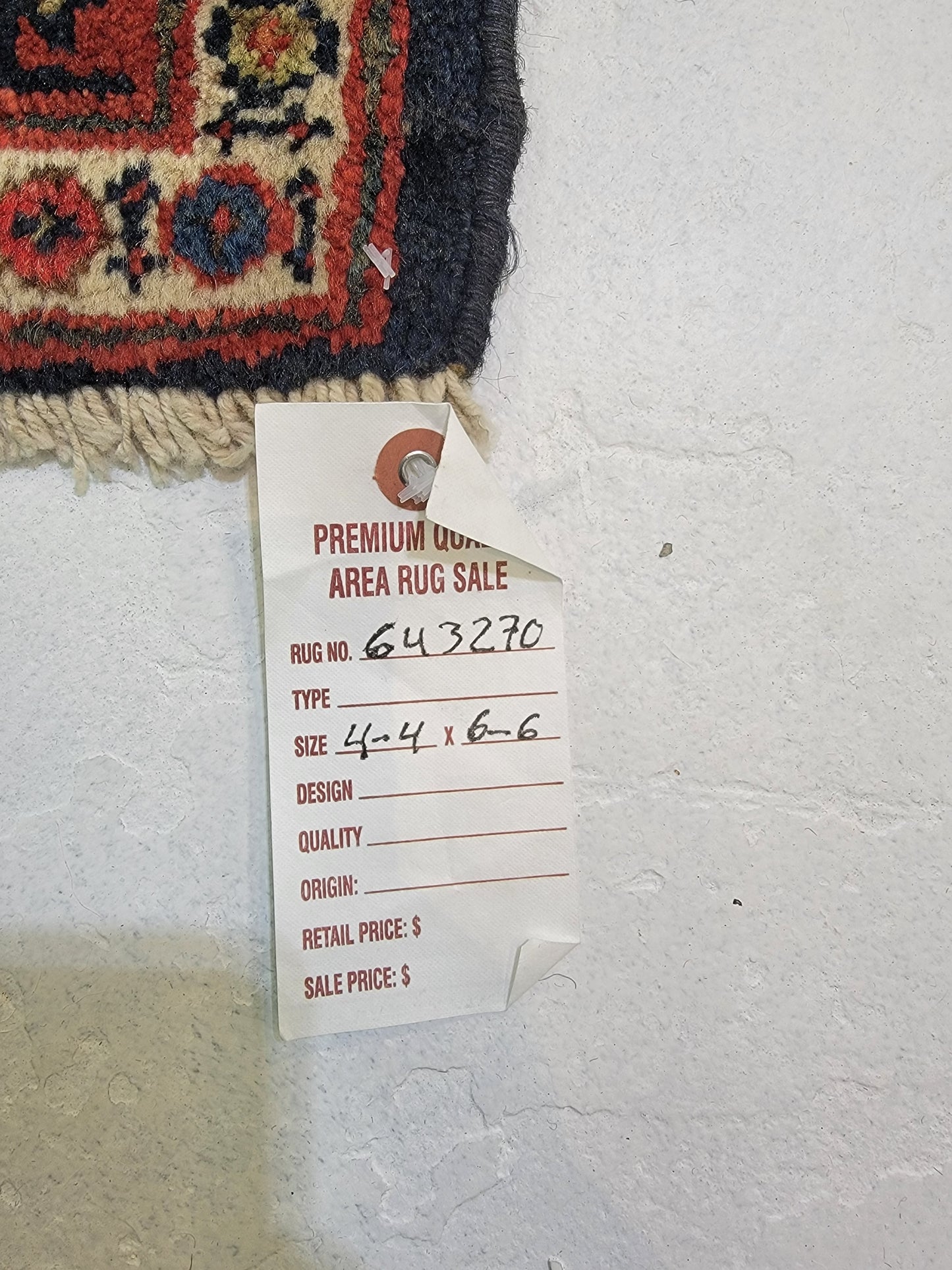 Hand-Knotted Wool Persian Meshk abad/Sultan abad 4'4" x 6'6"