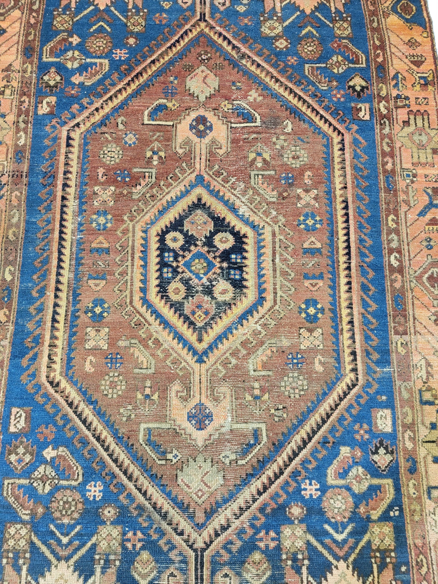 Hand-Knotted Wool Persian Kordish Malayer 3'1" x 6'3"