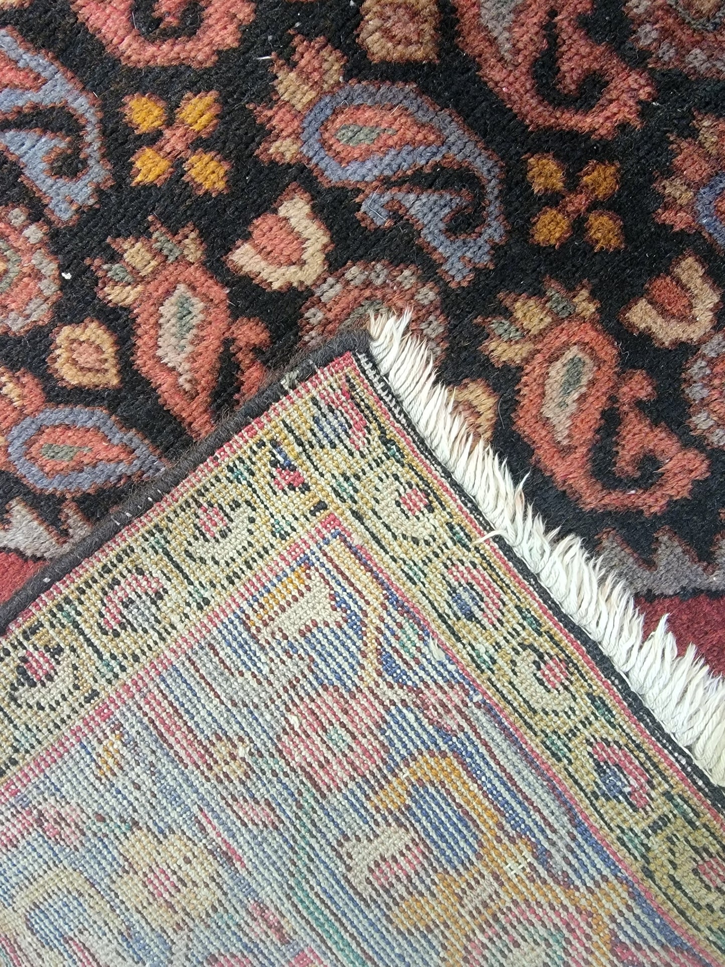 Hand-Knotted Wool Persian Zajan/ Hamedan 4'2" x 7'7"
