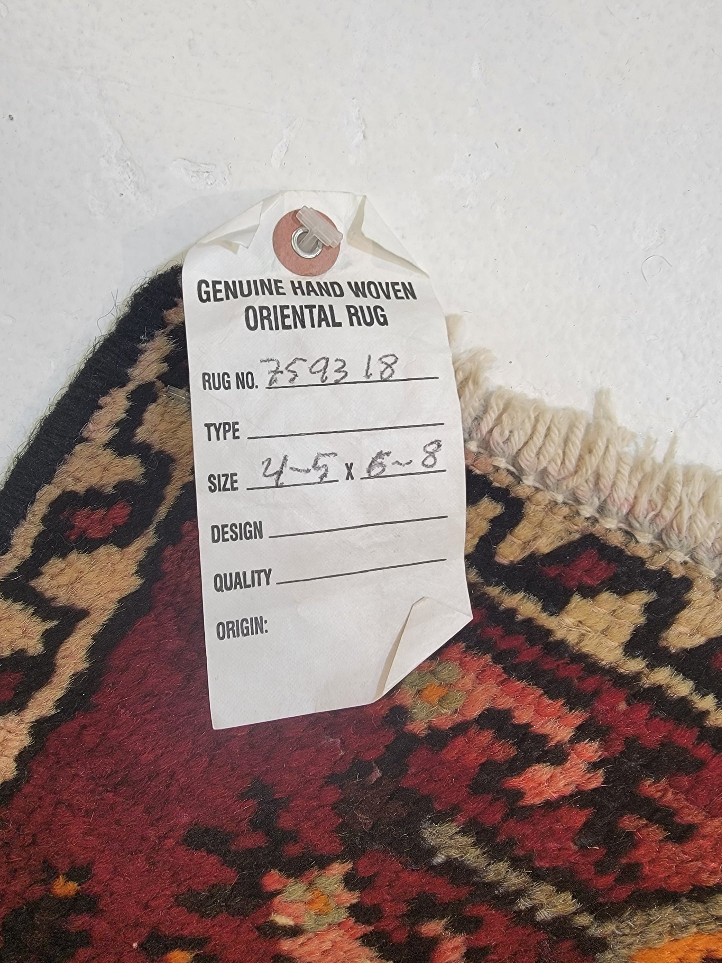Hand-Knotted Wool Zanjan Hamedan 4'5" x 6'8"