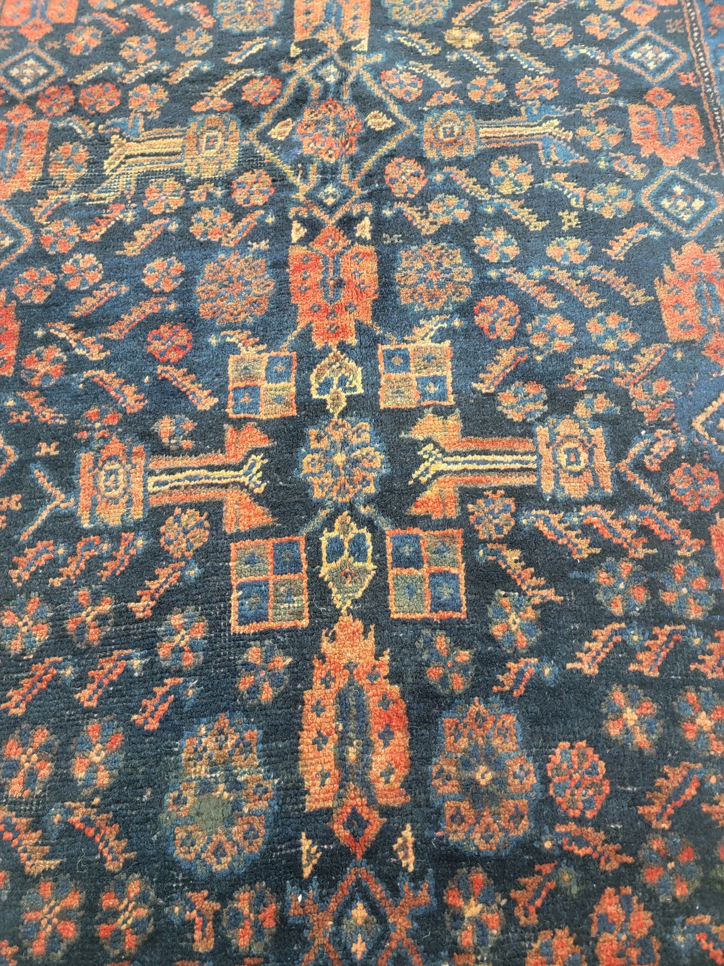 Hand-Knotted Wool Rug Kurdish 3'6" x 6'11"