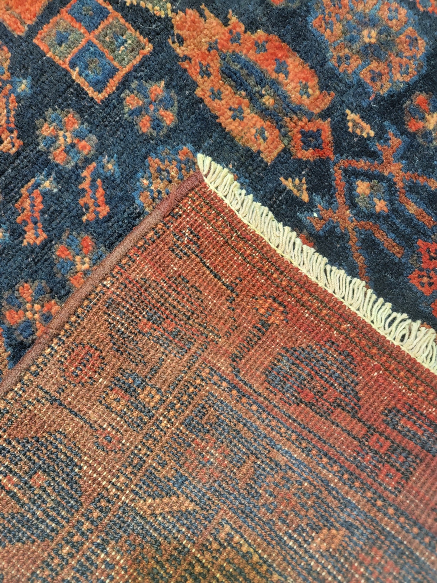 Hand-Knotted Wool Rug Kurdish 3'6" x 6'11"