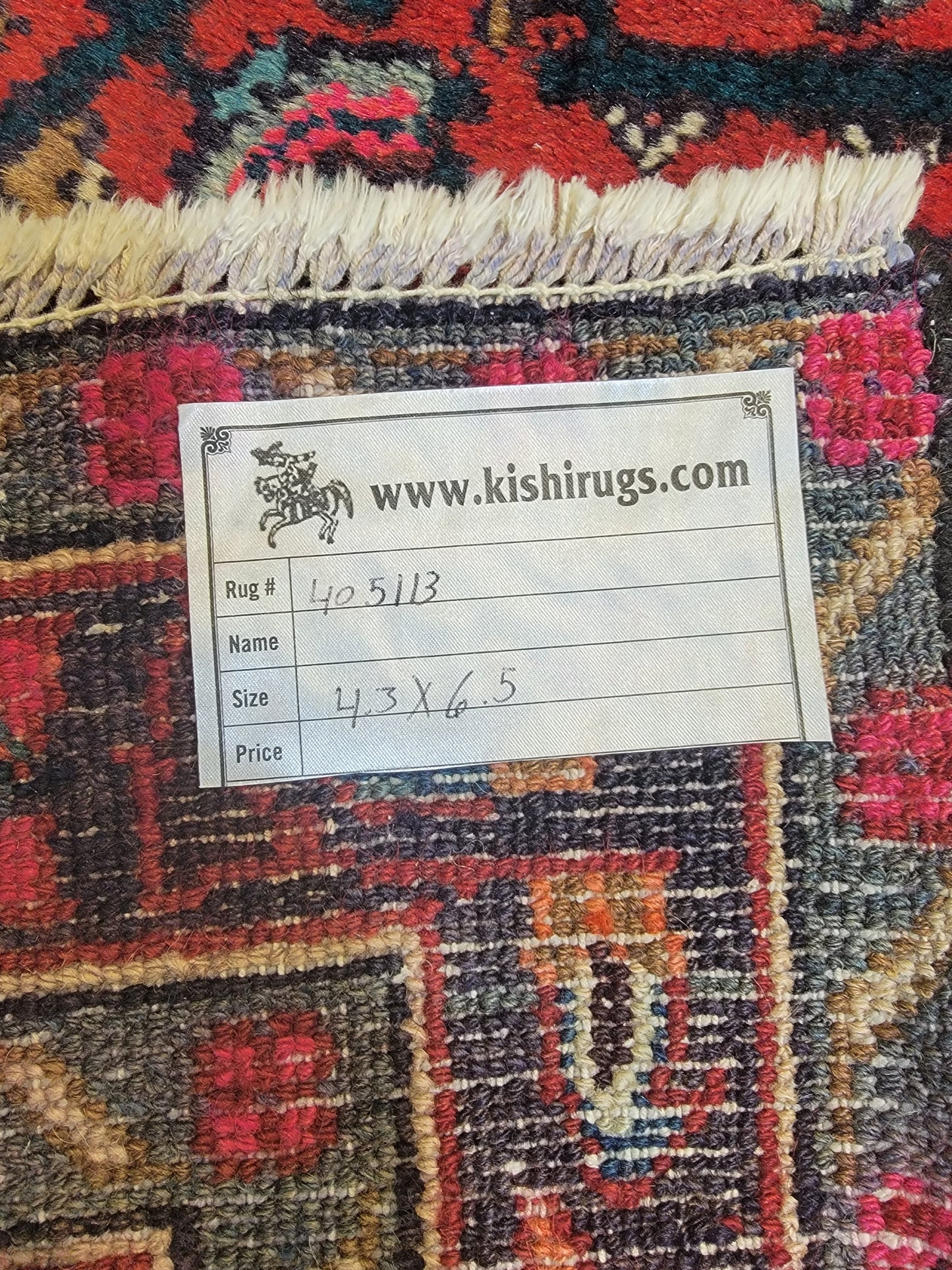 Hand-Knotted Wool Rug Bijar 4'3" x 6'5"