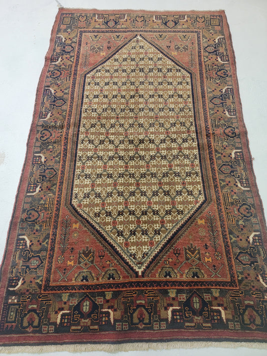 Hand-Knotted Wool Rug Malayer 4'3" x 6'3"