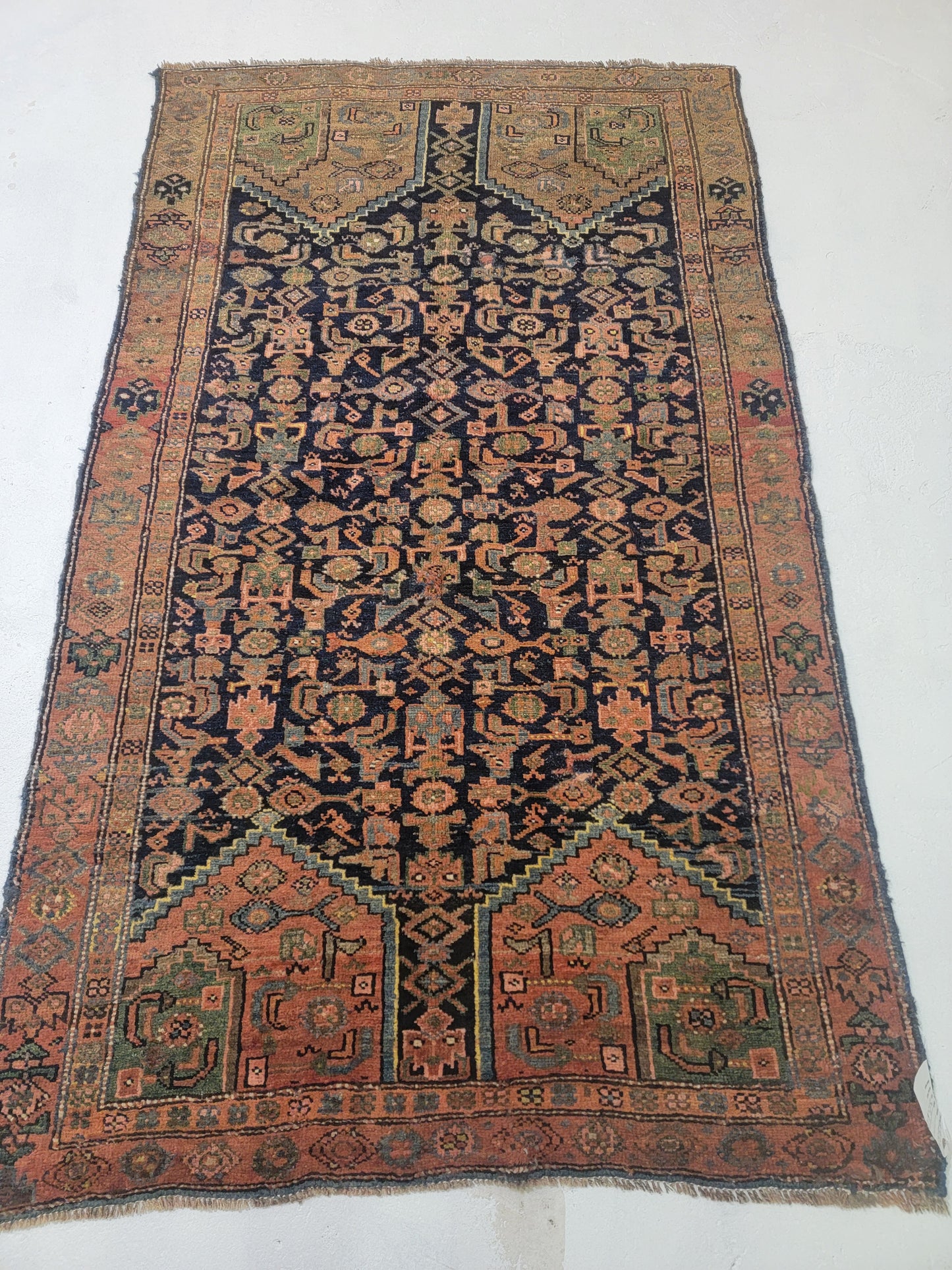 Hand-Knotted Wool Rug Kurdish 3'10" x 6'5"